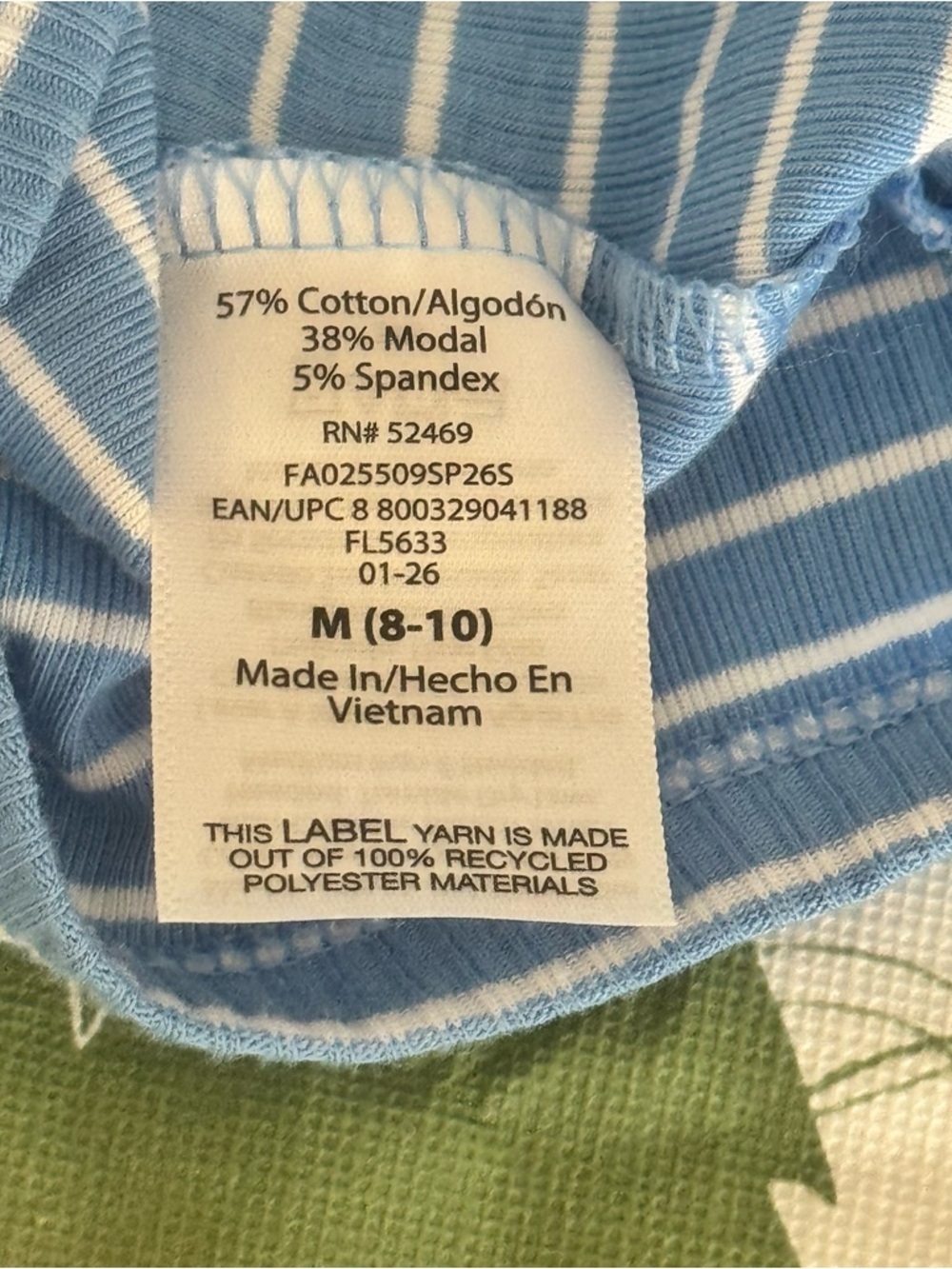 Free Assembly Women's Striped Fitted Cardigan Sweater Blue White Ribbed NWT Med - Picture 9 of 14